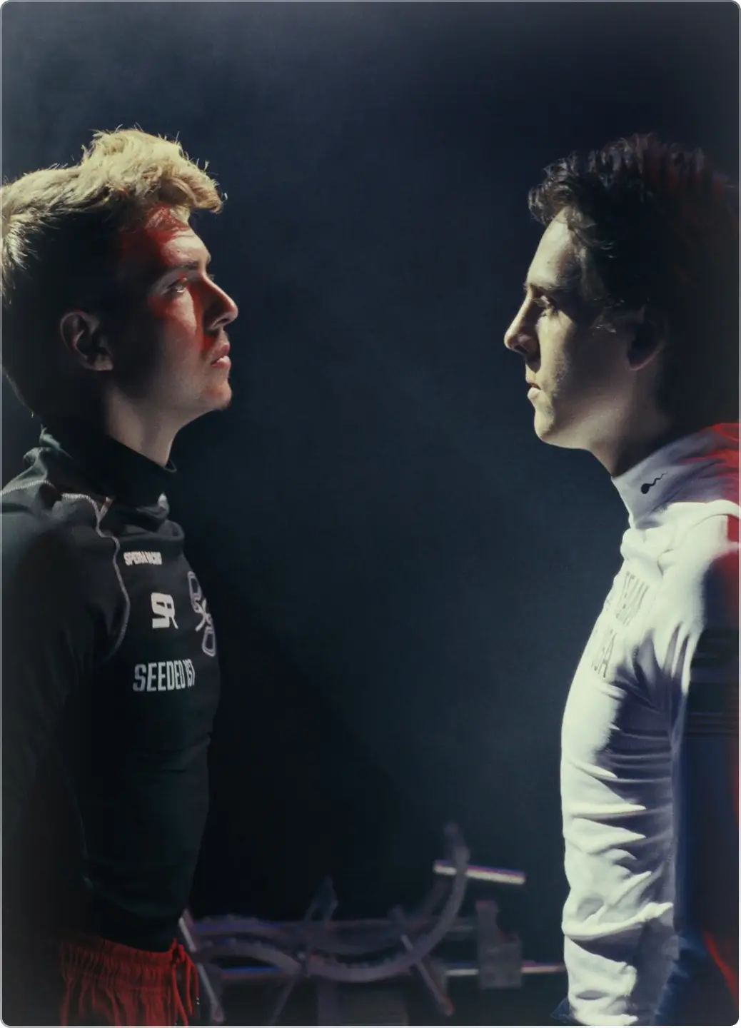 Two racers face off